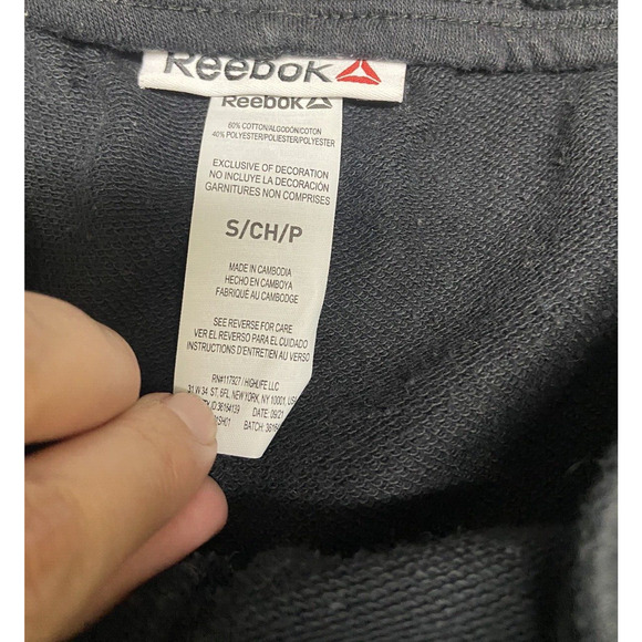5/$35     Reebok‎ Womens Shorts Sz S Black Sweatshorts Sweat Athletic Gym - Picture 6 of 6